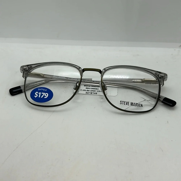 STEVE MADDEN PROMOTER Eyeglasses Frames Case RXable Grey Crystal NWT main image 6